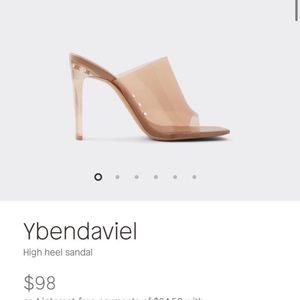 Also nude heels ybendaviel clear strap block heel